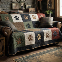 Rustic Paws Quilted Sofa Cover
