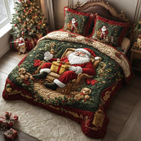 Santa Claus Magic Quilted Bedding Set