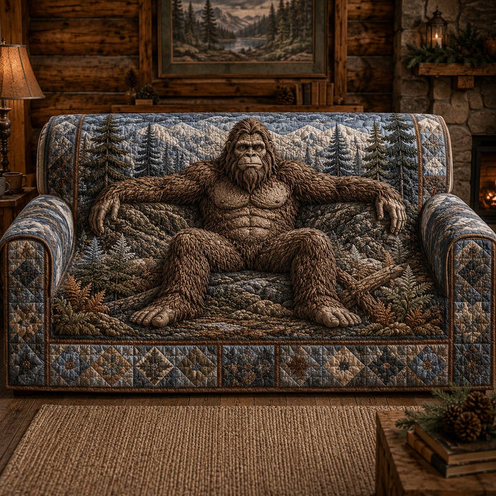 Sasquatch Siesta Quilted Sofa Cover