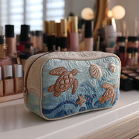 Sea Turtle Quilted Cosmetic Bag
