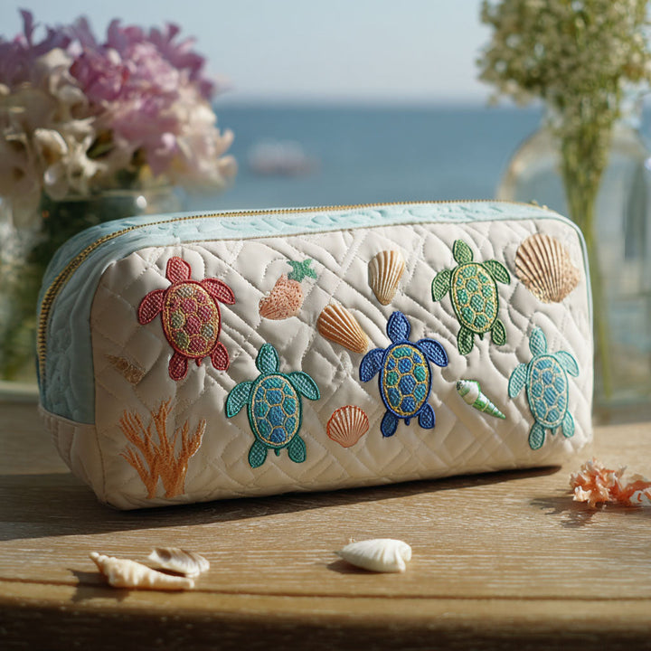 Sea Wanderer Quilted Cosmetic Bag