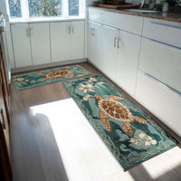 Seafoam Trails Kitchen Rug Set