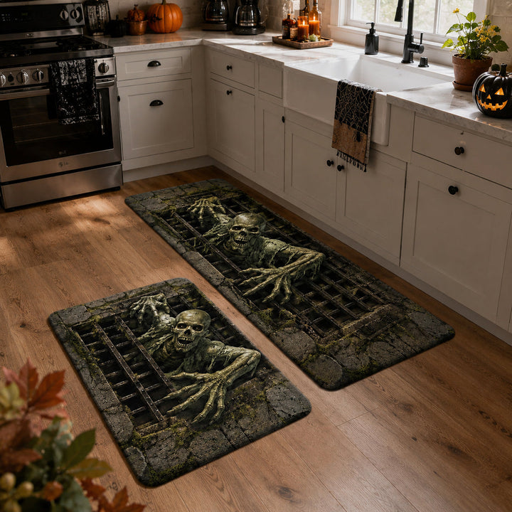 Sewer Ghoul Kitchen Rug Set