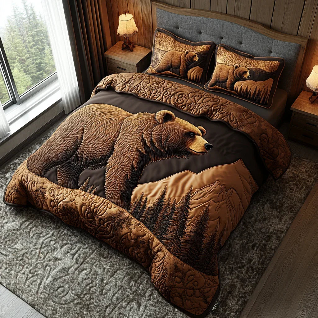 Woodland Creatures Quilted Bedding Set