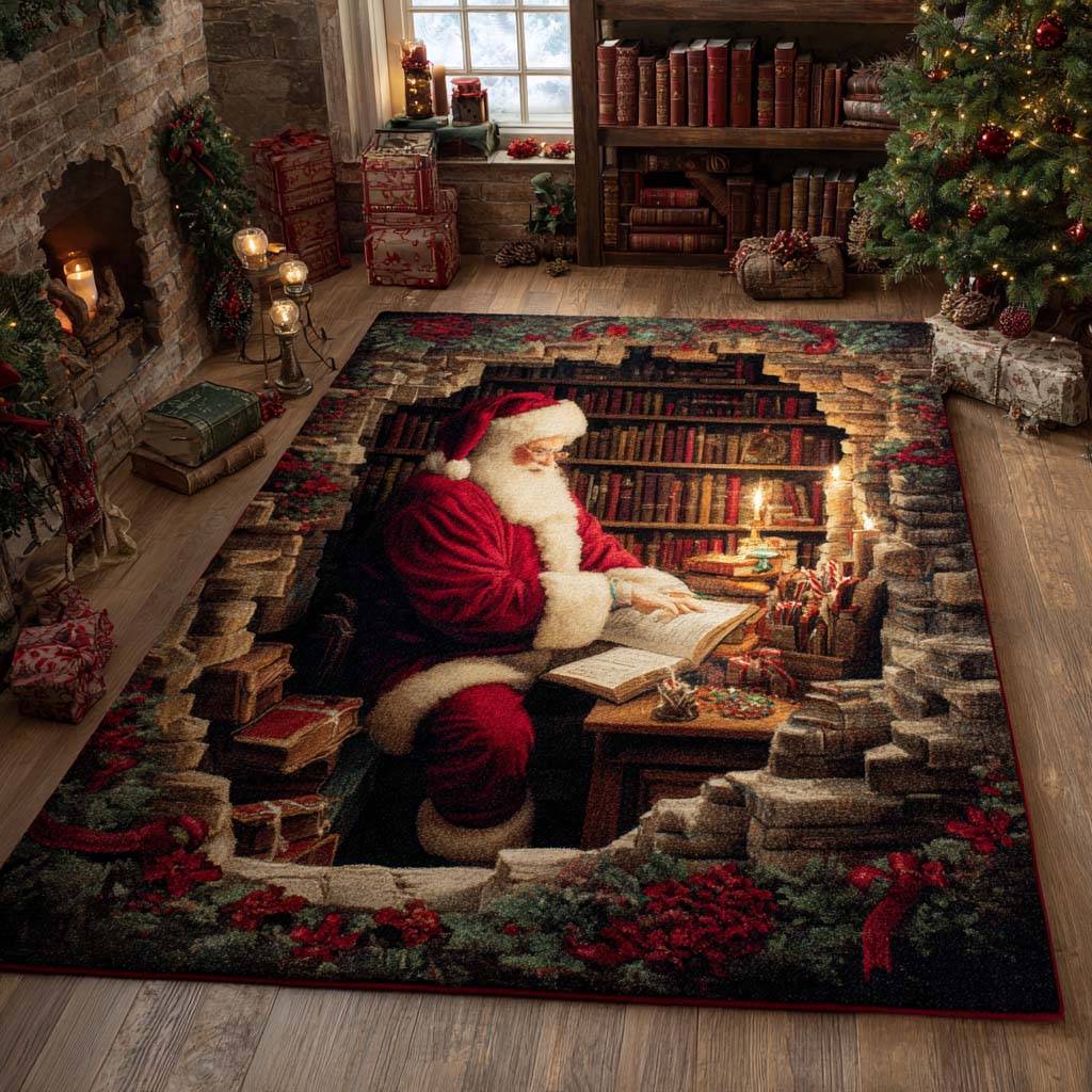 Silent Night Study Quilted Area Rug