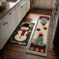 Silent Snowfall Kitchen Rug Set