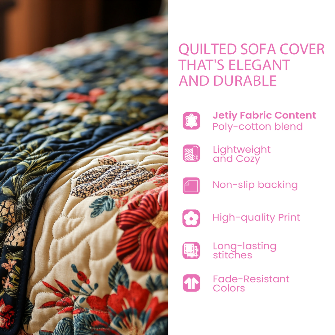 Retro Patchwork Sofa Throw Quilted Sofa Cover