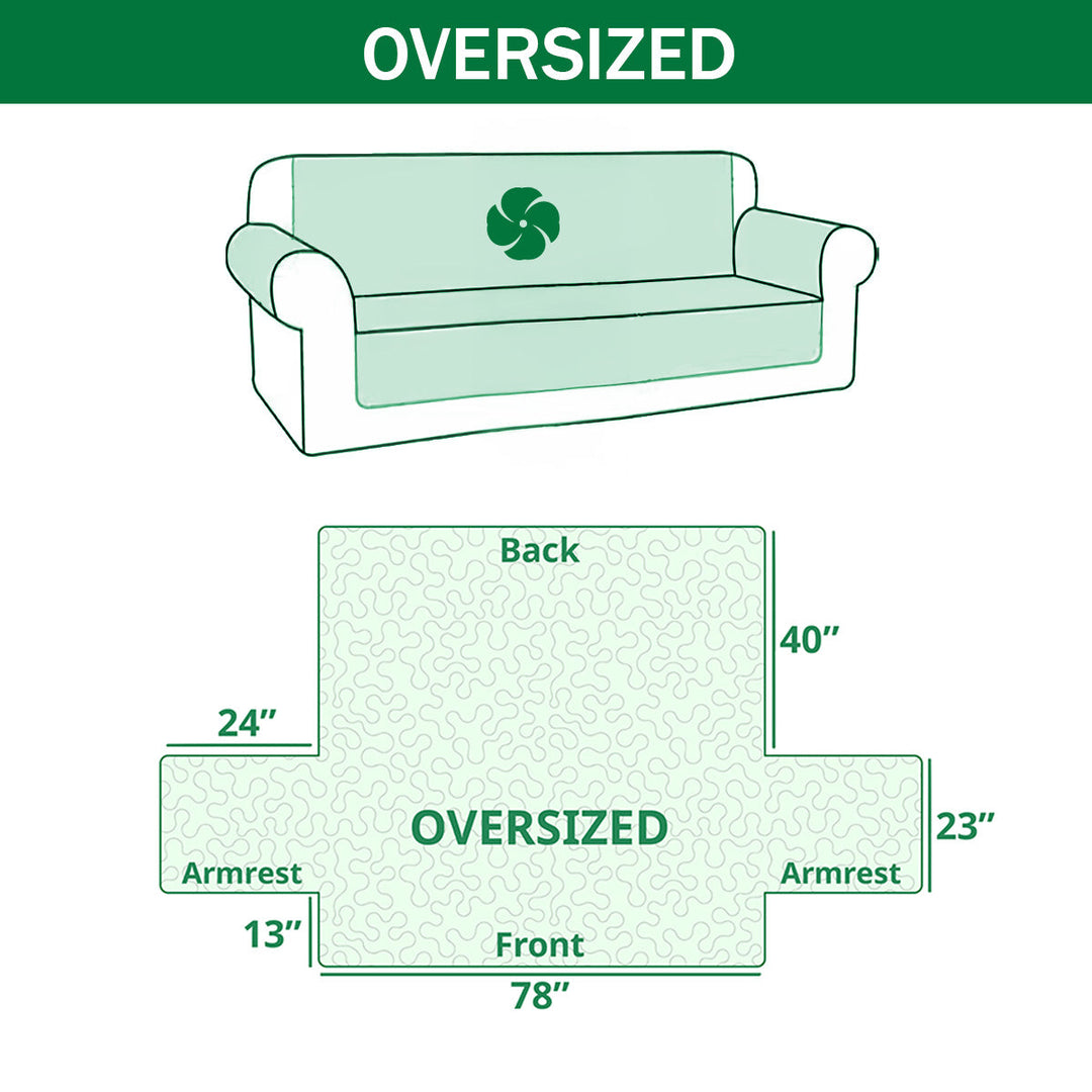 Pet Paw Quilted Sofa Cover
