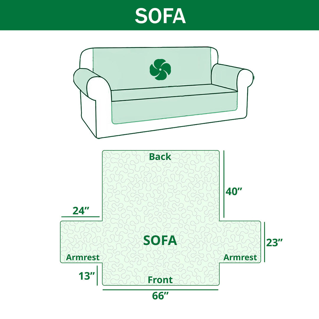 Pet Paw Quilted Sofa Cover