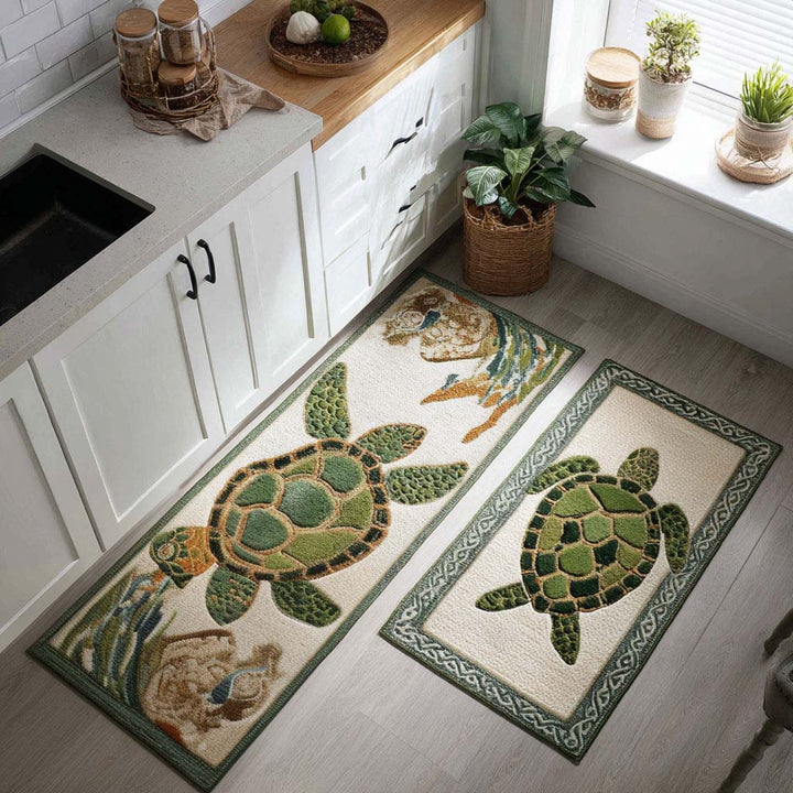 Sunset Reef Kitchen Rug Set