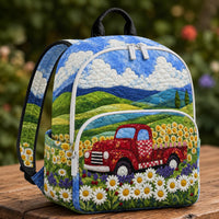 Scenic Country Landscape Quilted Backpack