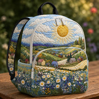 Sun & Countryside Daisy Field Quilted Backpack