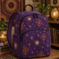 Bohemian Sun And Moon Stars TN11 Quilted Backpack