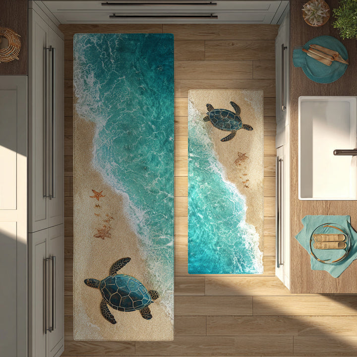 Tidal Journey Kitchen Rug Set