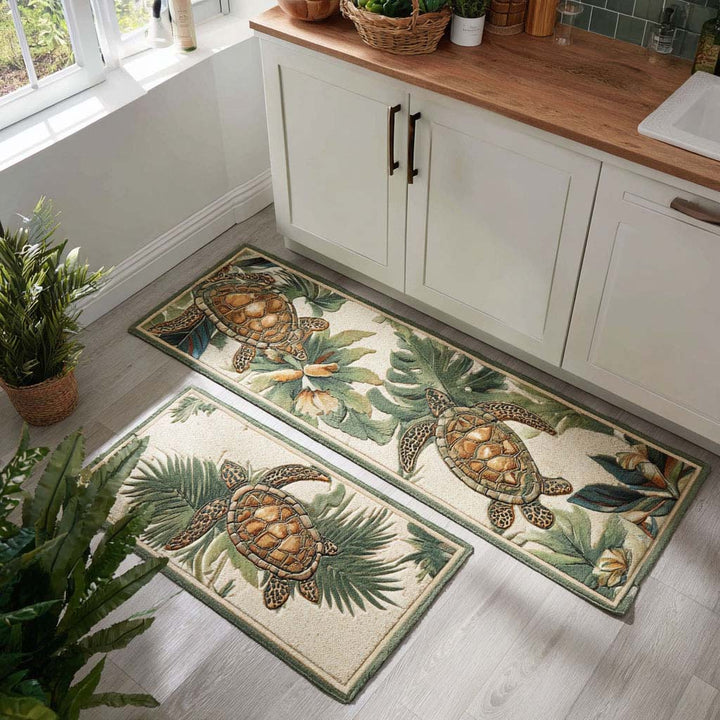 Tiki Trails Kitchen Rug Set