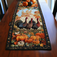 TurkeyTrotQuiltedTableRunnerNCU0PT885 Quilted Table Runner