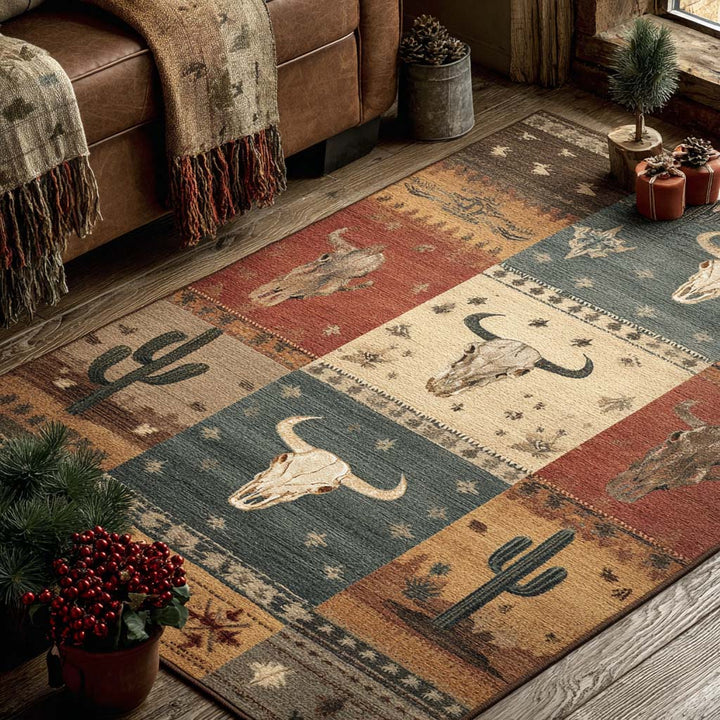 Classic Rodeo Plains Quilted Area Rug