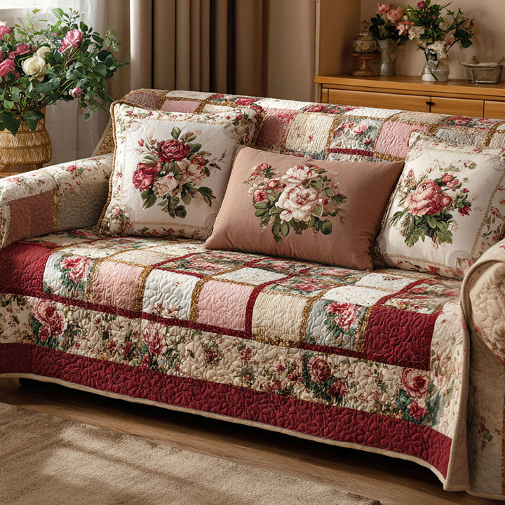 Cozy Warm Home Collection Quilted Sofa Cover