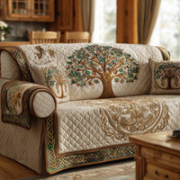 Tree Of Life Quilted Sofa Cover