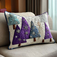 Winter Amethyst Quilted Cushion Cover