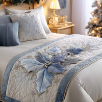 Winter Holly Quilted Bed Runner