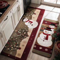 Winter Smile Kitchen Rug Set