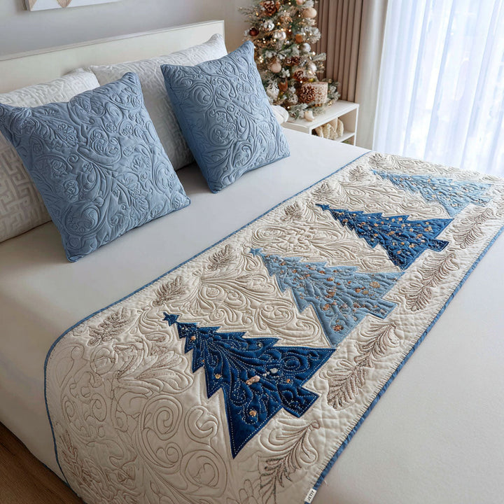Festive For Christmas Quilted Bed Runner