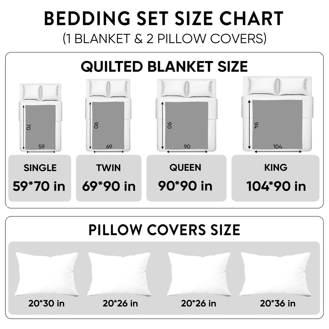 Golden Queens Quilted Bedding Set