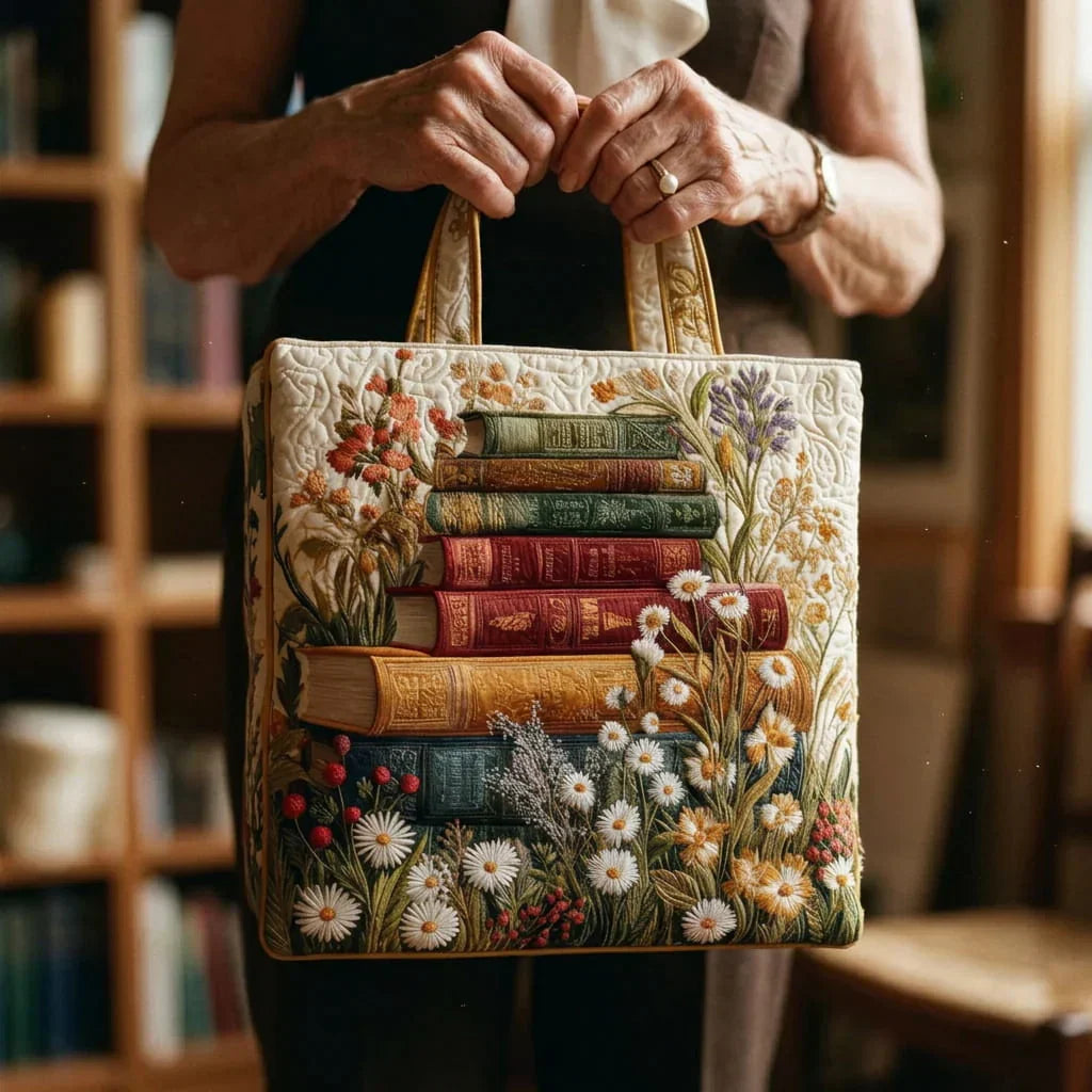 Floral Bag Quilted Tote Bag