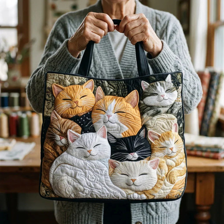 Bag Dreamy Kittens Quilted Tote Bag