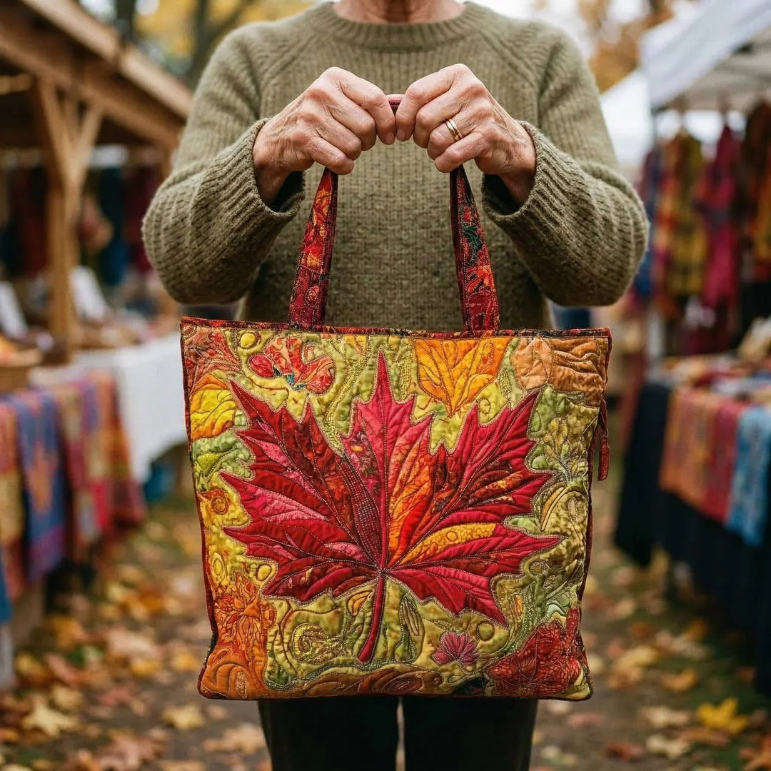 Sunset Maple Bag Quilted Tote Bag