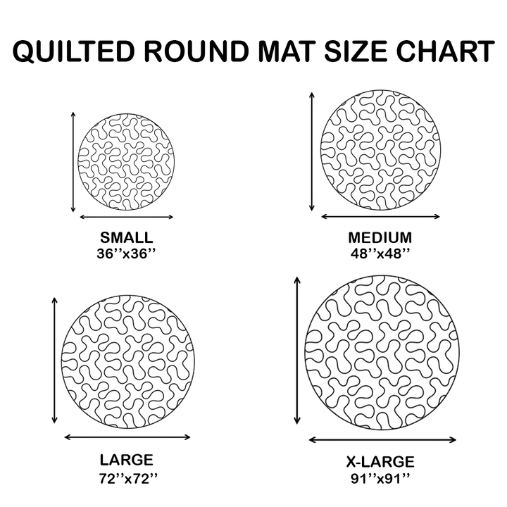 Joyful Christmas Train Quilted Round Mat