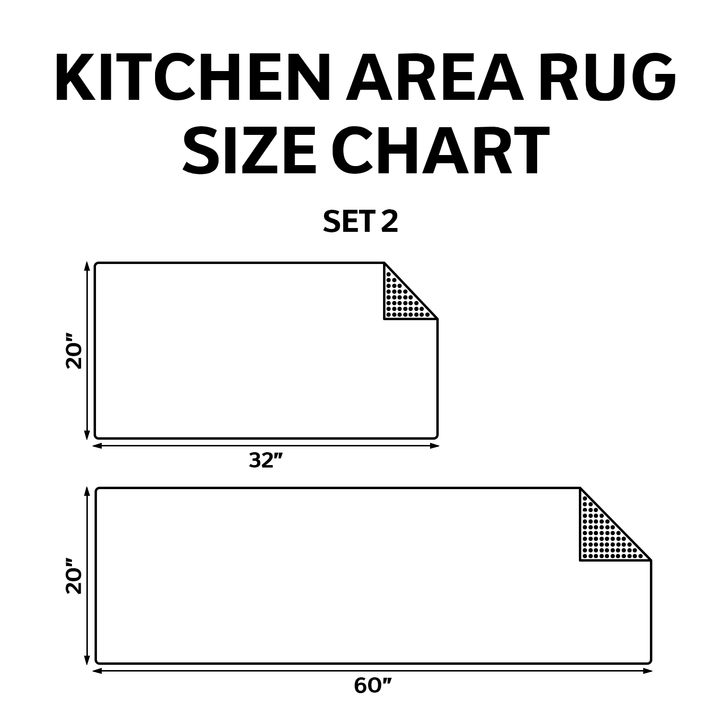 Hula Shell Kitchen Rug Set